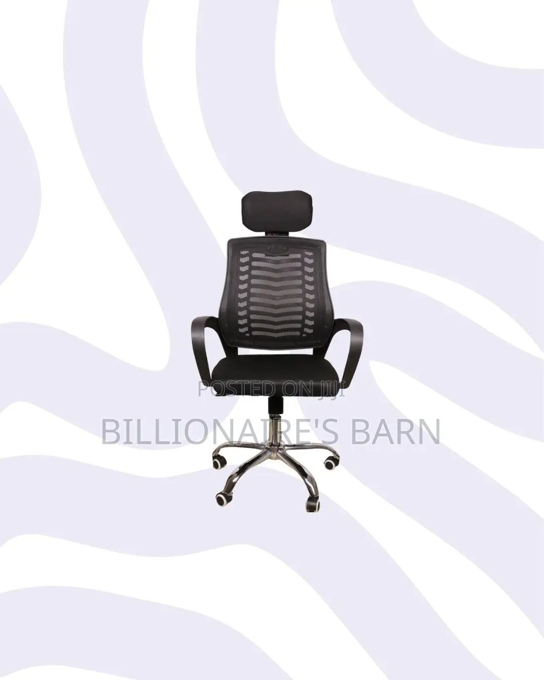 Secretarial Mesh Chair With Headrest for Productive Desk Routines