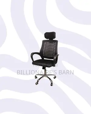 Secretarial Mesh Chair With Headrest for Productive Desk Routines