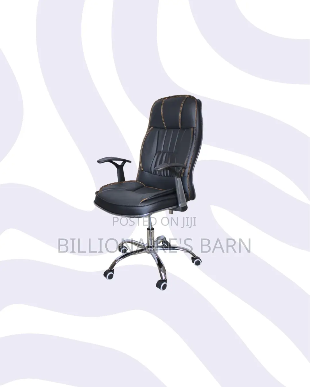 Executive Leather Office Chair High Back for Compact Work Areas