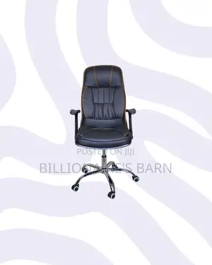 Executive Leather Office Chair High Back for Compact Work Areas