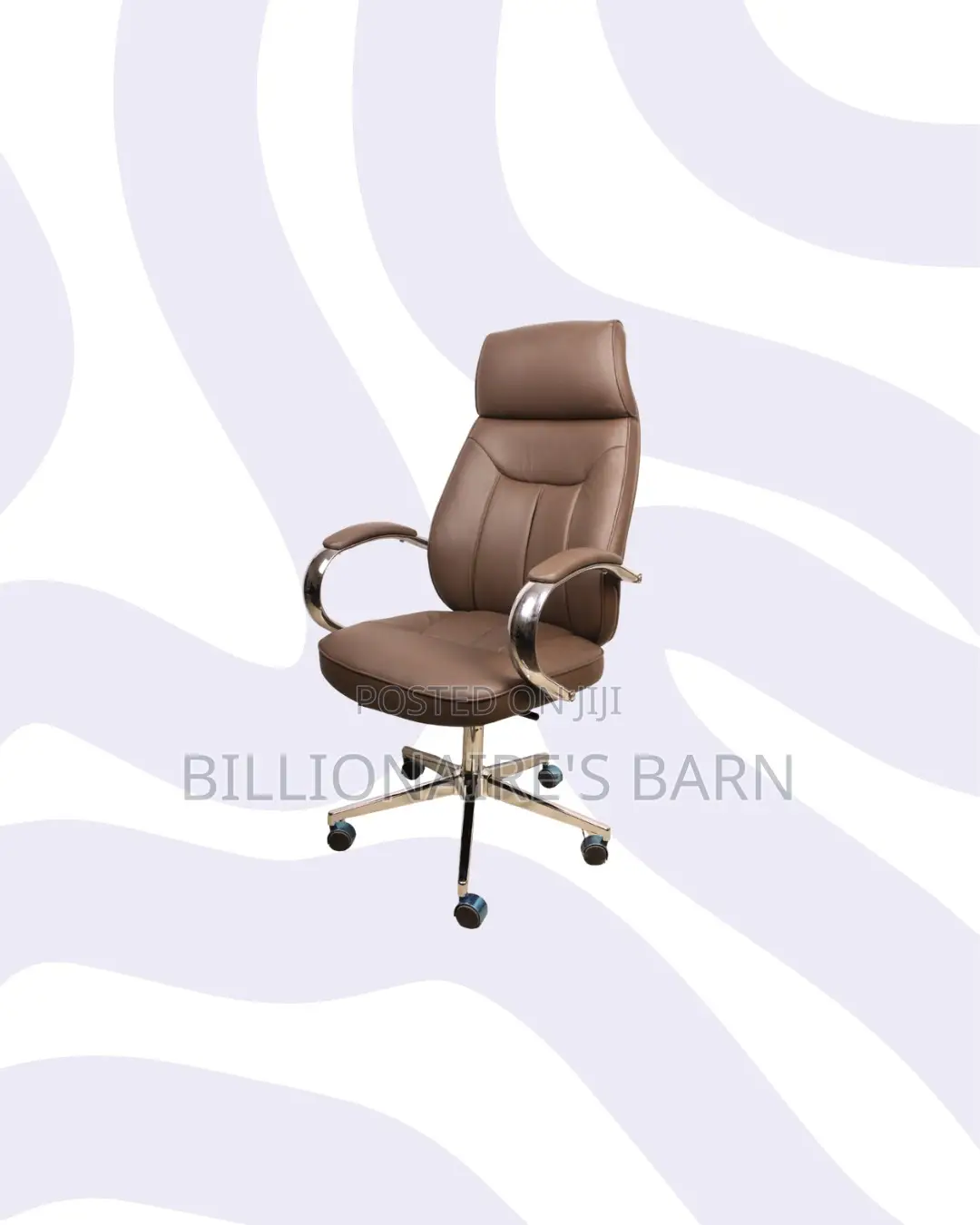 Practical Executive Leather Chair High Back for Compact Work Areas