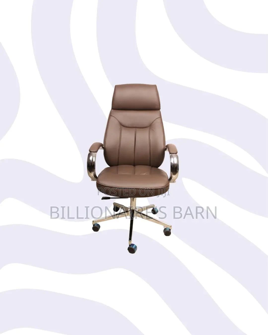 Practical Executive Leather Chair High Back for Compact Work Areas