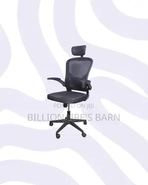 Grey Ergonomic Office Chair With Headrest for Compact Work Areas