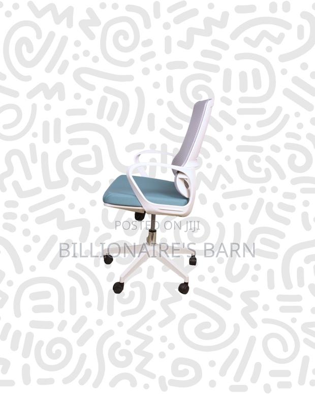 Practical White Mid Back Mesh Office Chair for Compact Work Areas