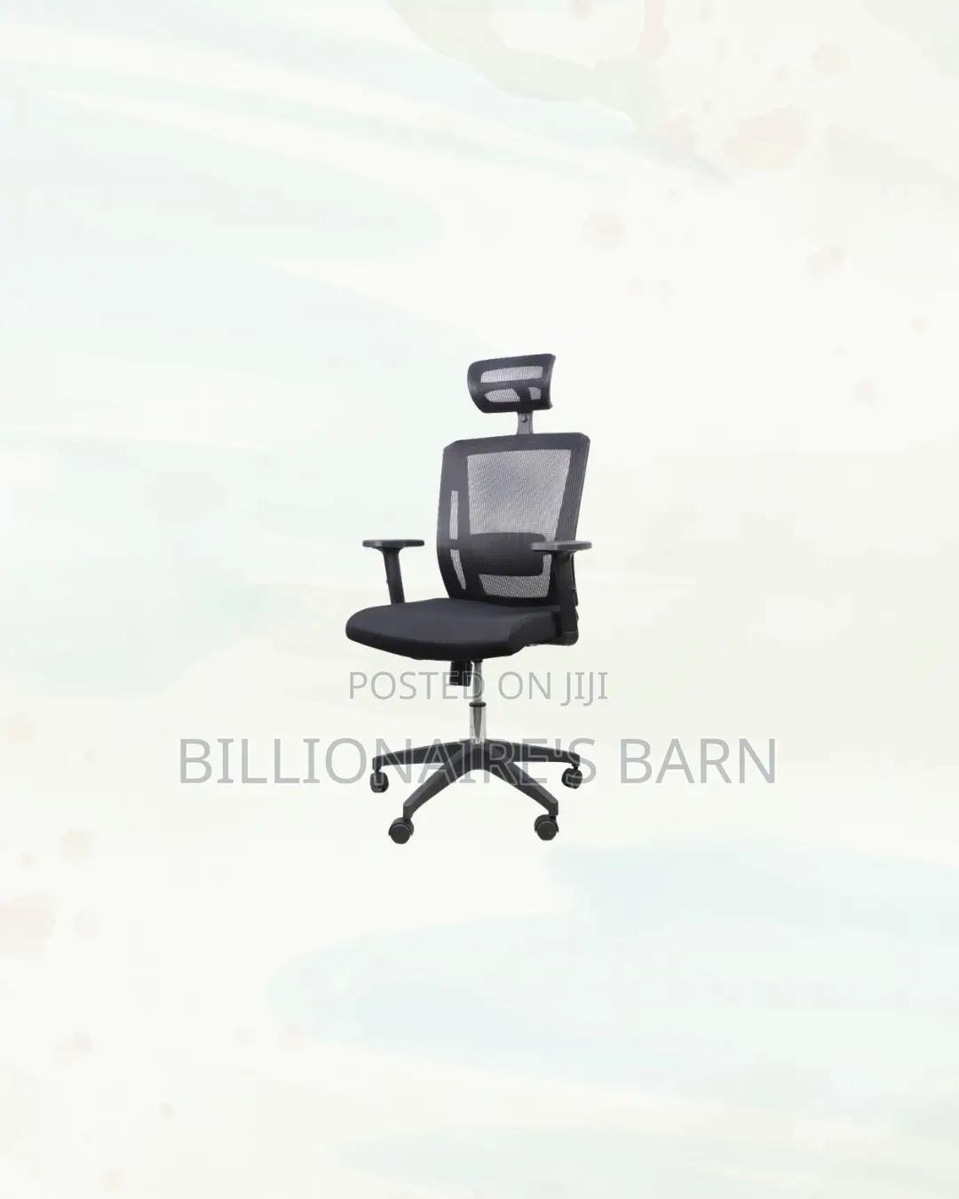 Practical Black Mesh Chair With Nylon Base for Compact Work Areas