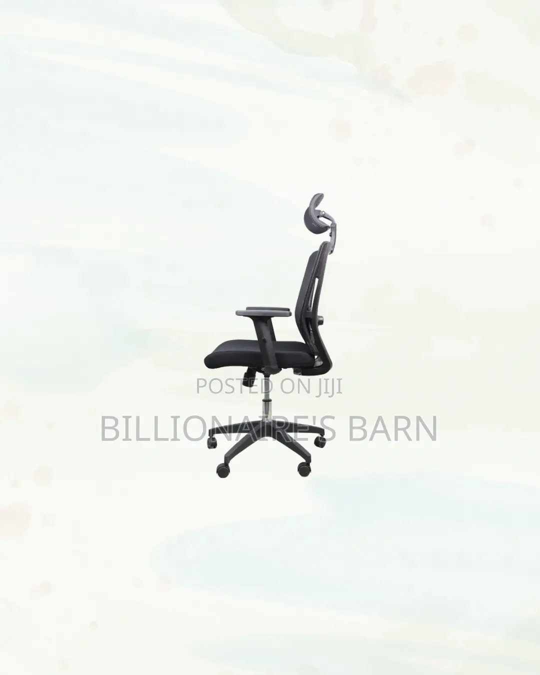 Practical Black Mesh Chair With Nylon Base for Compact Work Areas