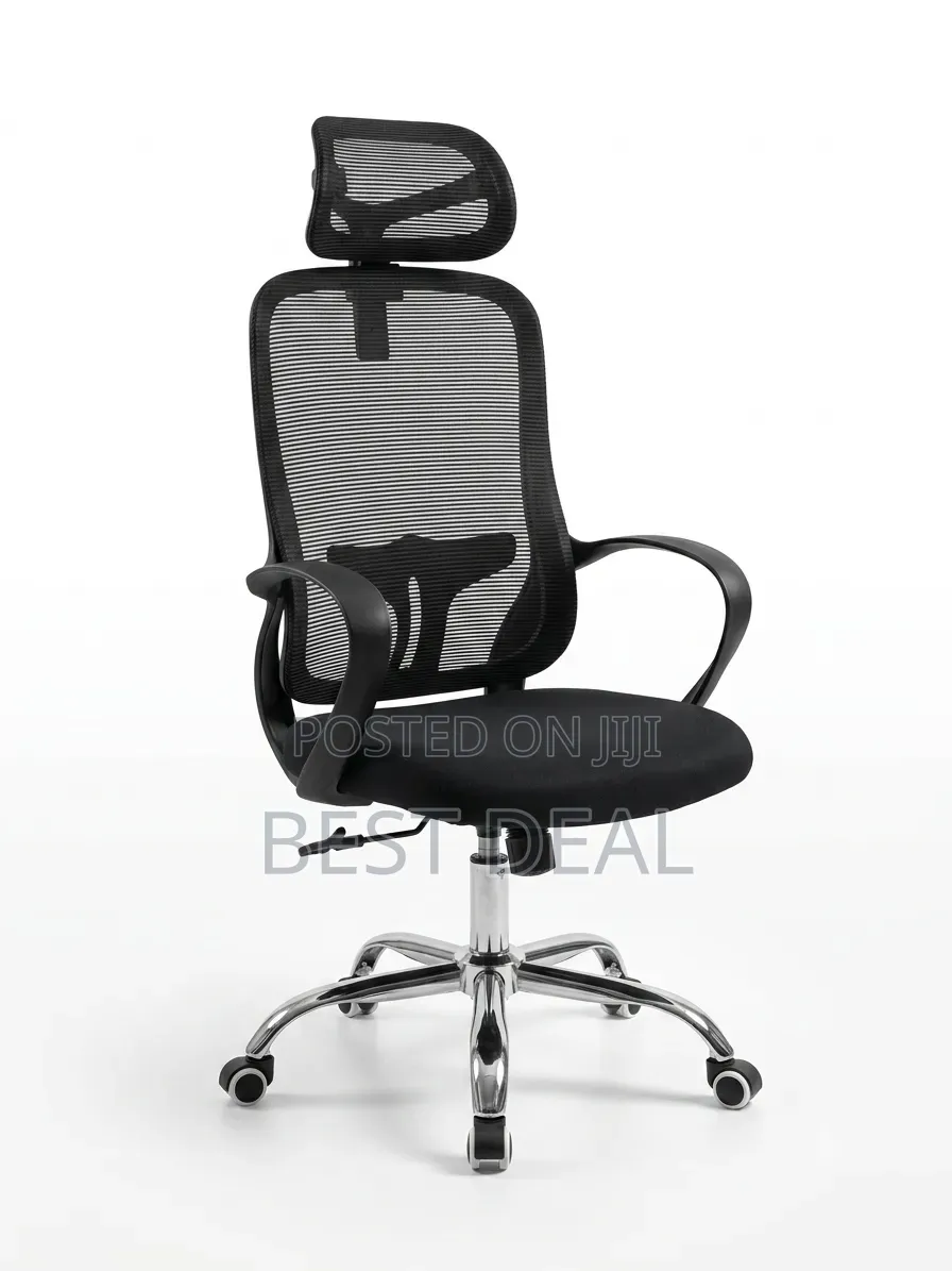 Office Chair: Headrest Swivel With Highback