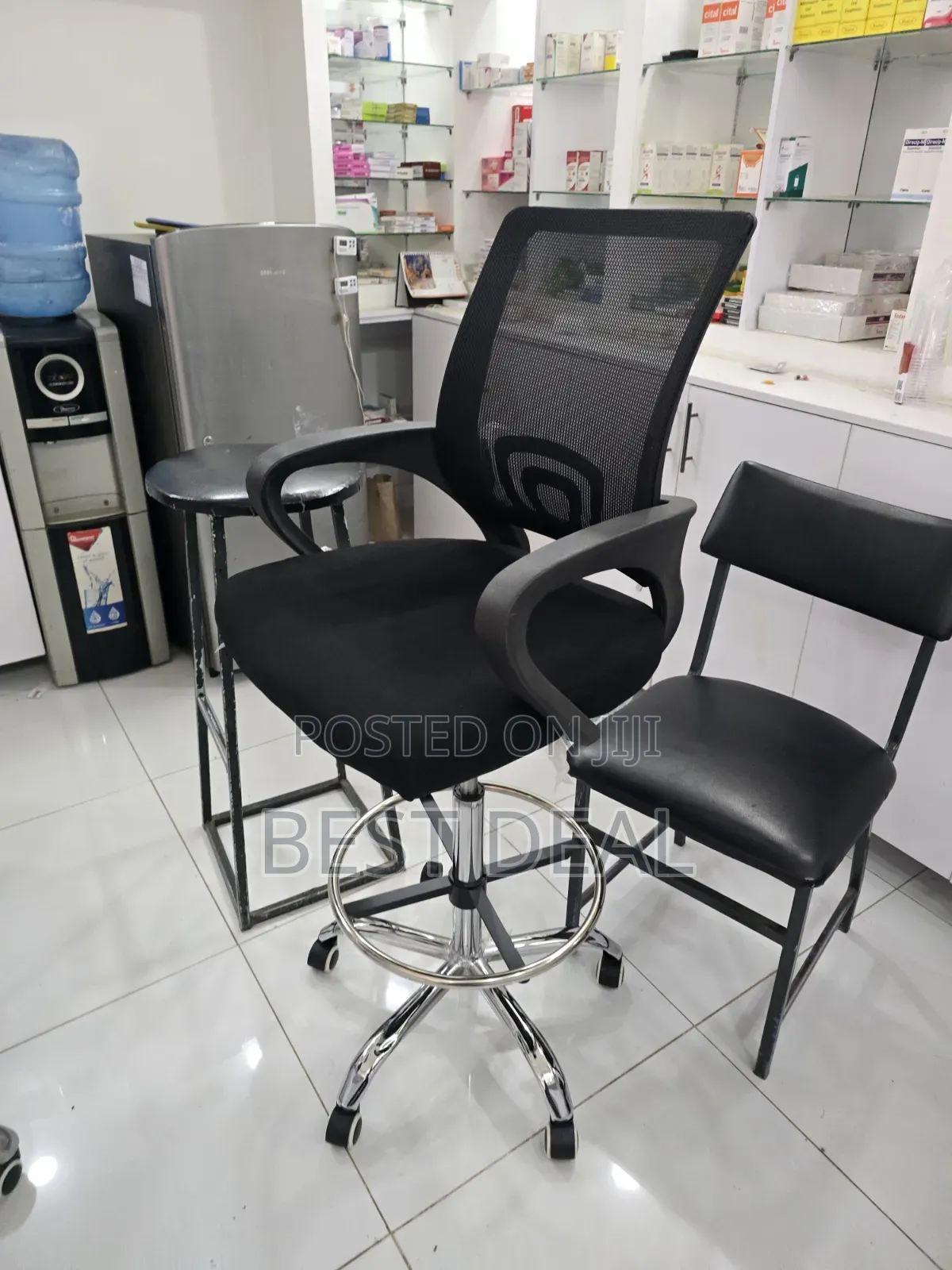 Lab Stool Swivel Office Chair With Footrest