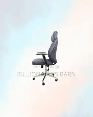 Grey Executive Leather Chair High Back for Smooth Daily Tasks