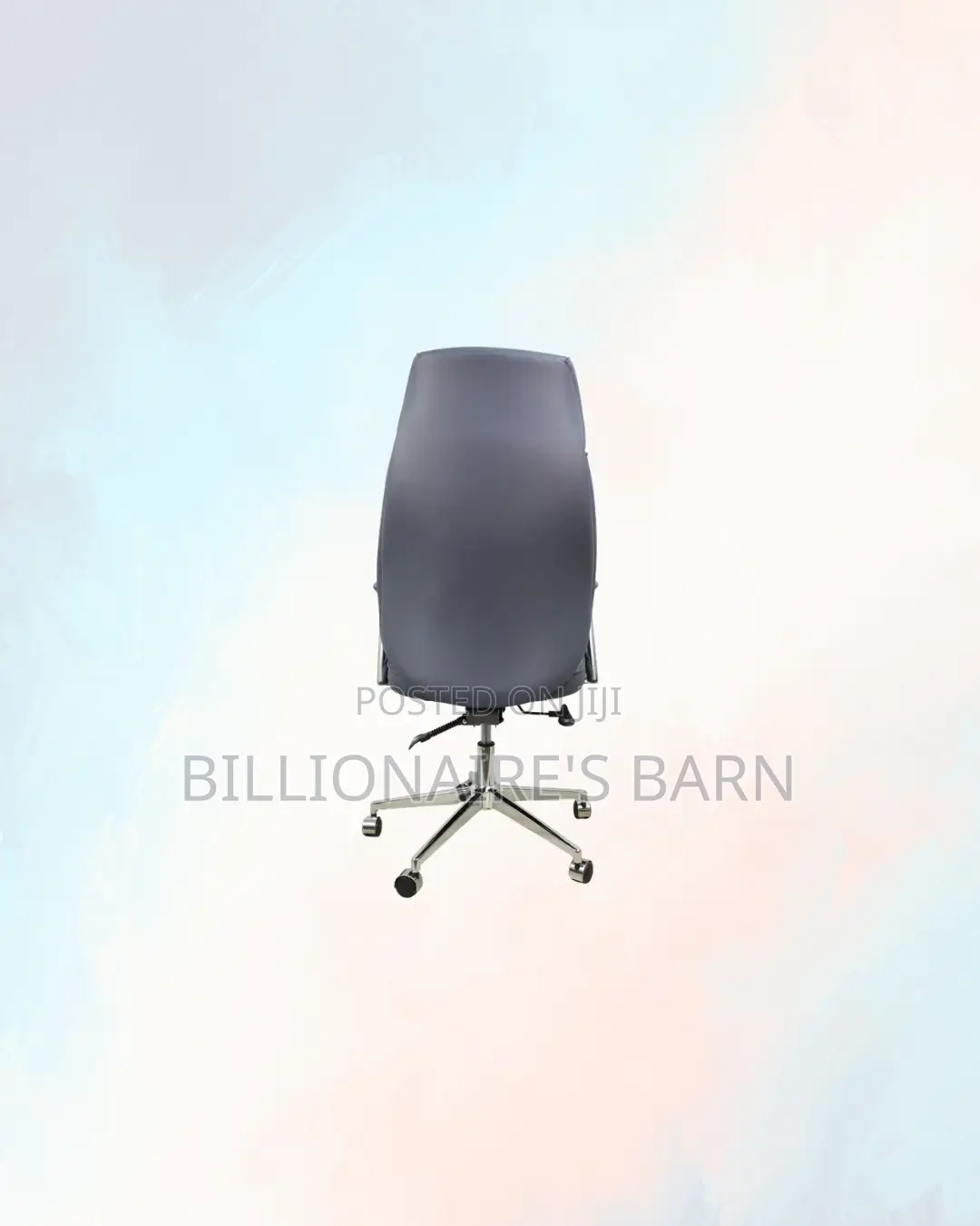 Grey Executive Leather Chair High Back for Smooth Daily Tasks