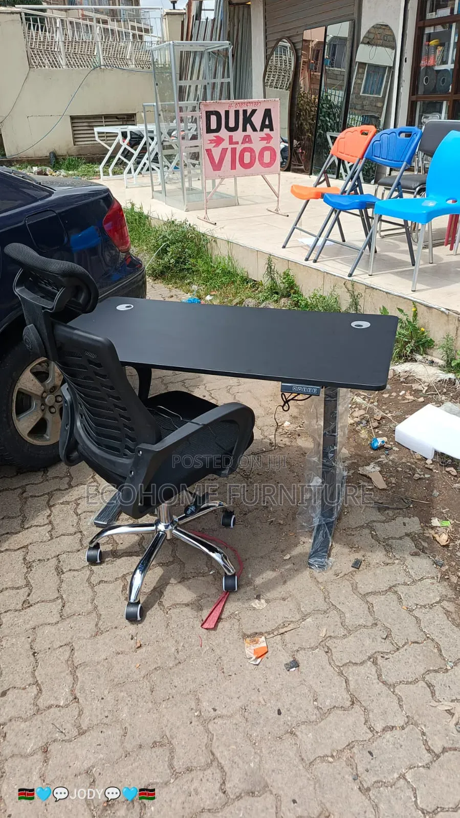 Both Adjustable Desk and Office Chair