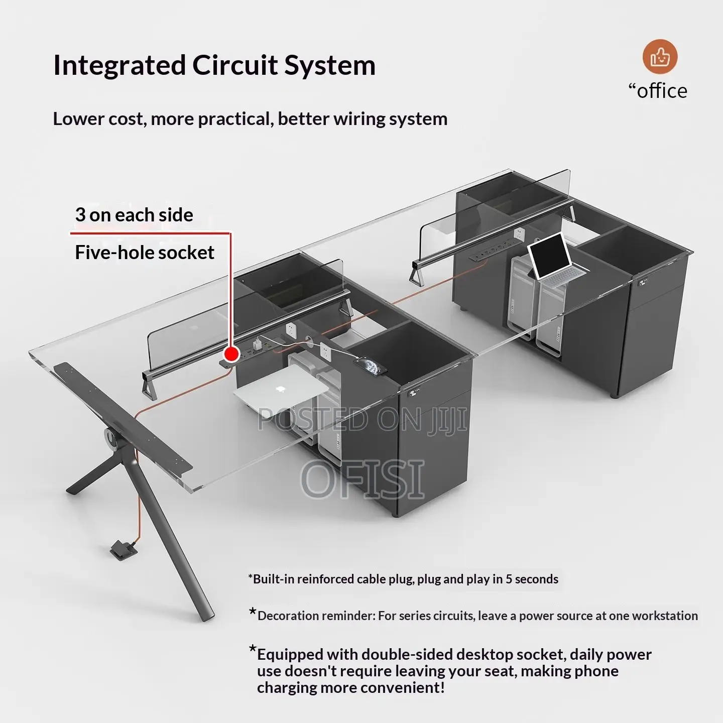 Office Workstation; 4-Person High-End Office Workstation