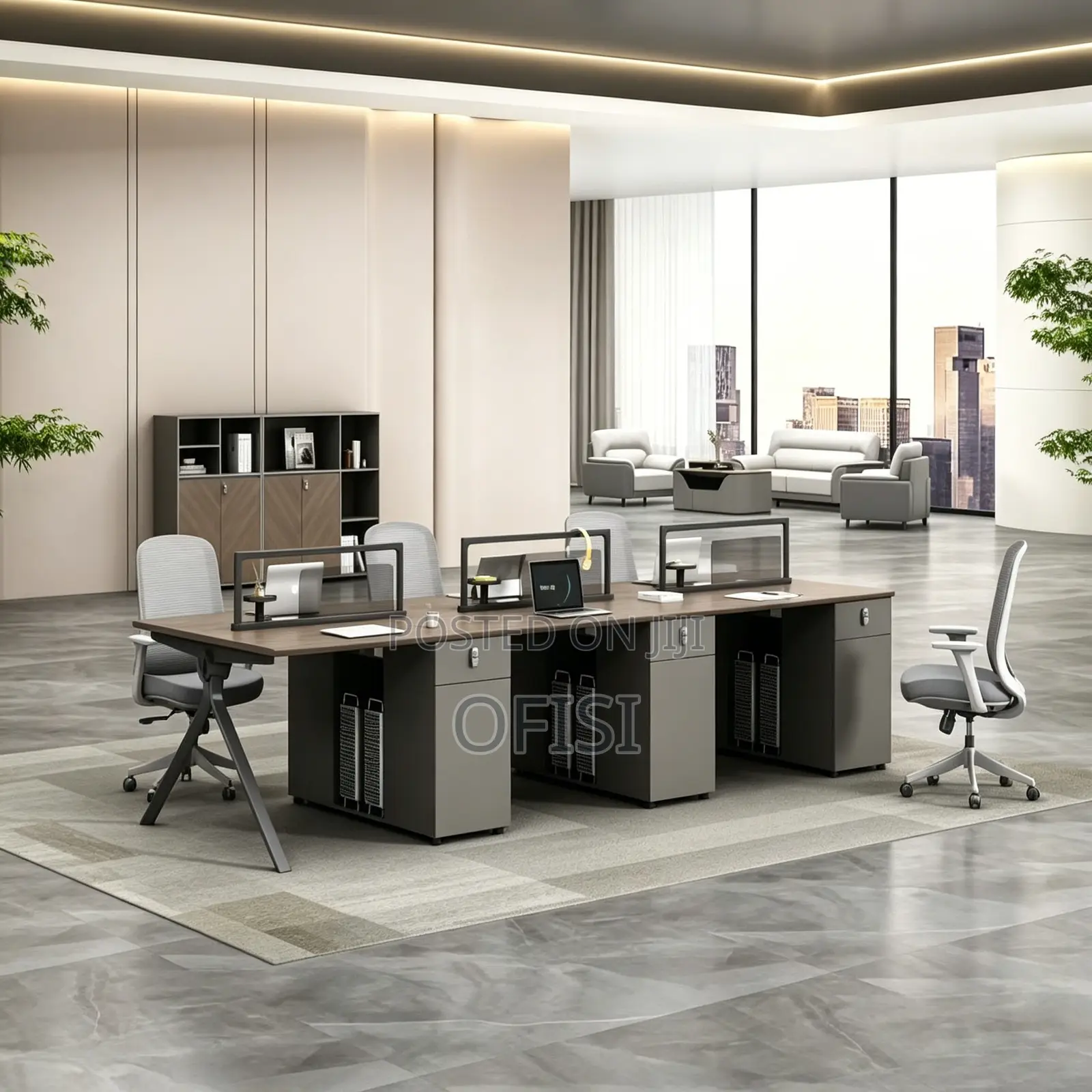 Office Workstation; 4-Person High-End Office Workstation