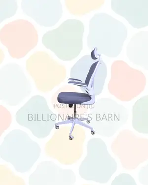 White Ergonomic Office Chair With Headrest for Smooth Daily Tasks