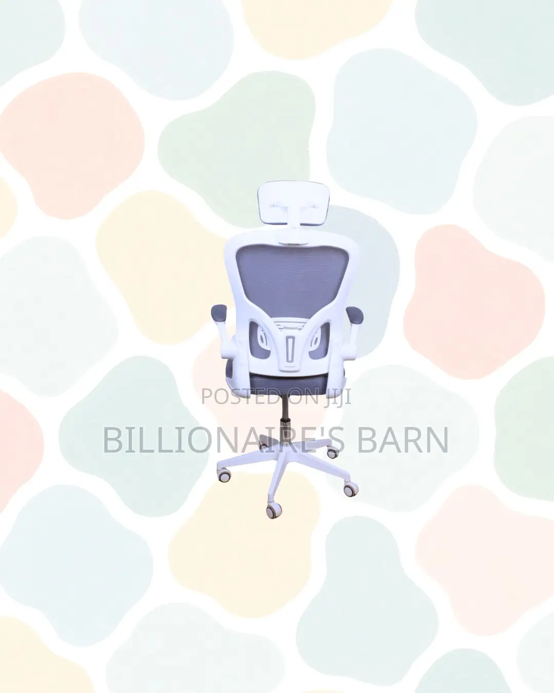White Ergonomic Office Chair With Headrest for Smooth Daily Tasks