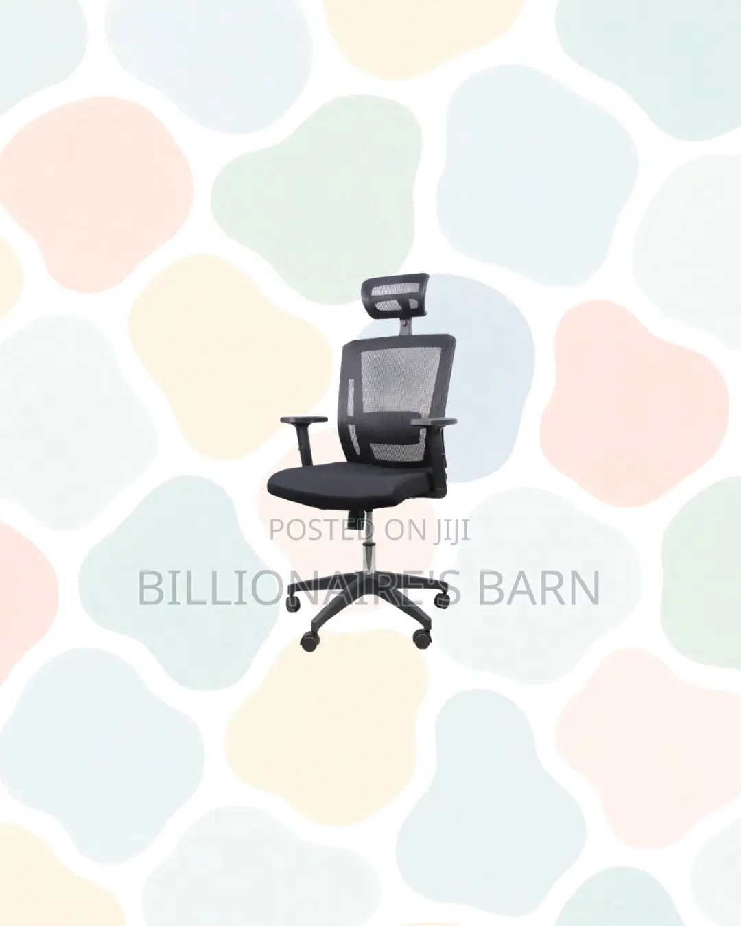 Practical Black Mesh Chair With Nylon Base for Smooth Daily Tasks