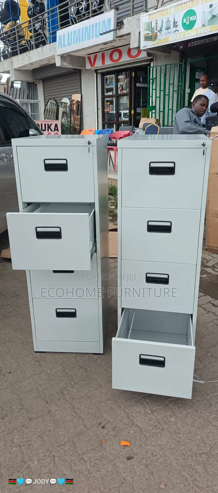 4 Drawers Office Filling Cabinet. One Key Closes All Drawers