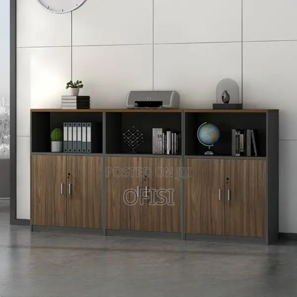 Office Cabinet; 6 Door Wooden Credenza Office Cabinet