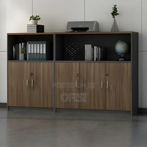 Office Cabinet; 6 Door Wooden Credenza Office Cabinet