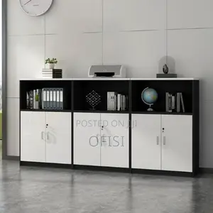 Office Cabinet; 6 Door Wooden Credenza Office Cabinet