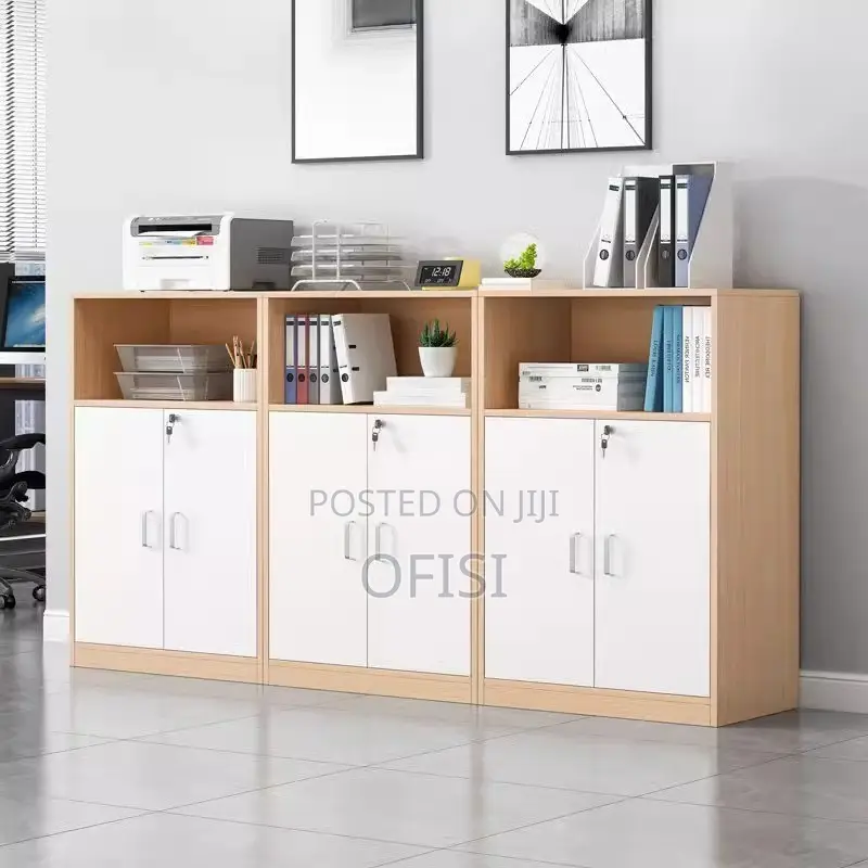 Office Cabinet; 6 Door Wooden Credenza Office Cabinet