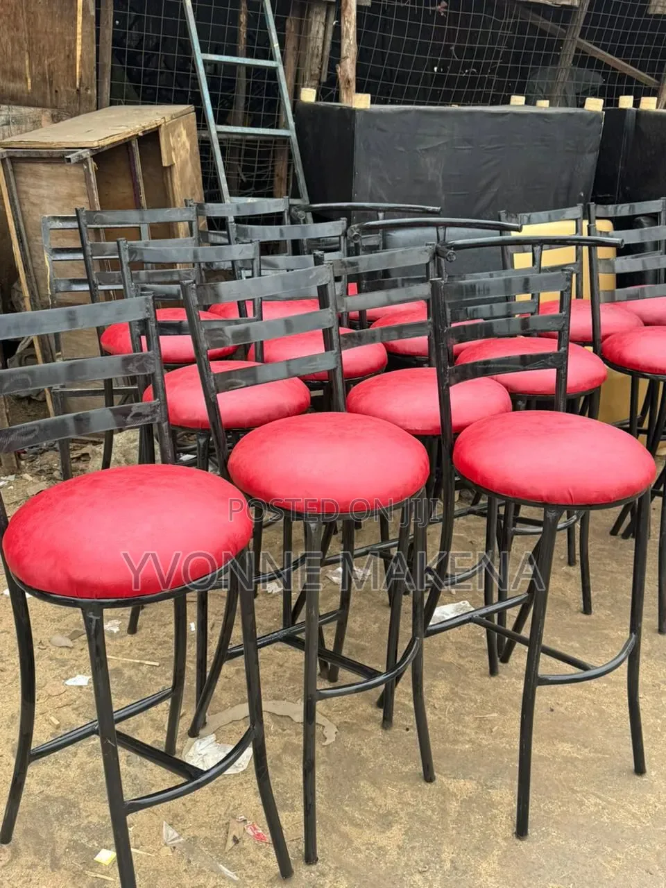 High Counter Flat Chairs