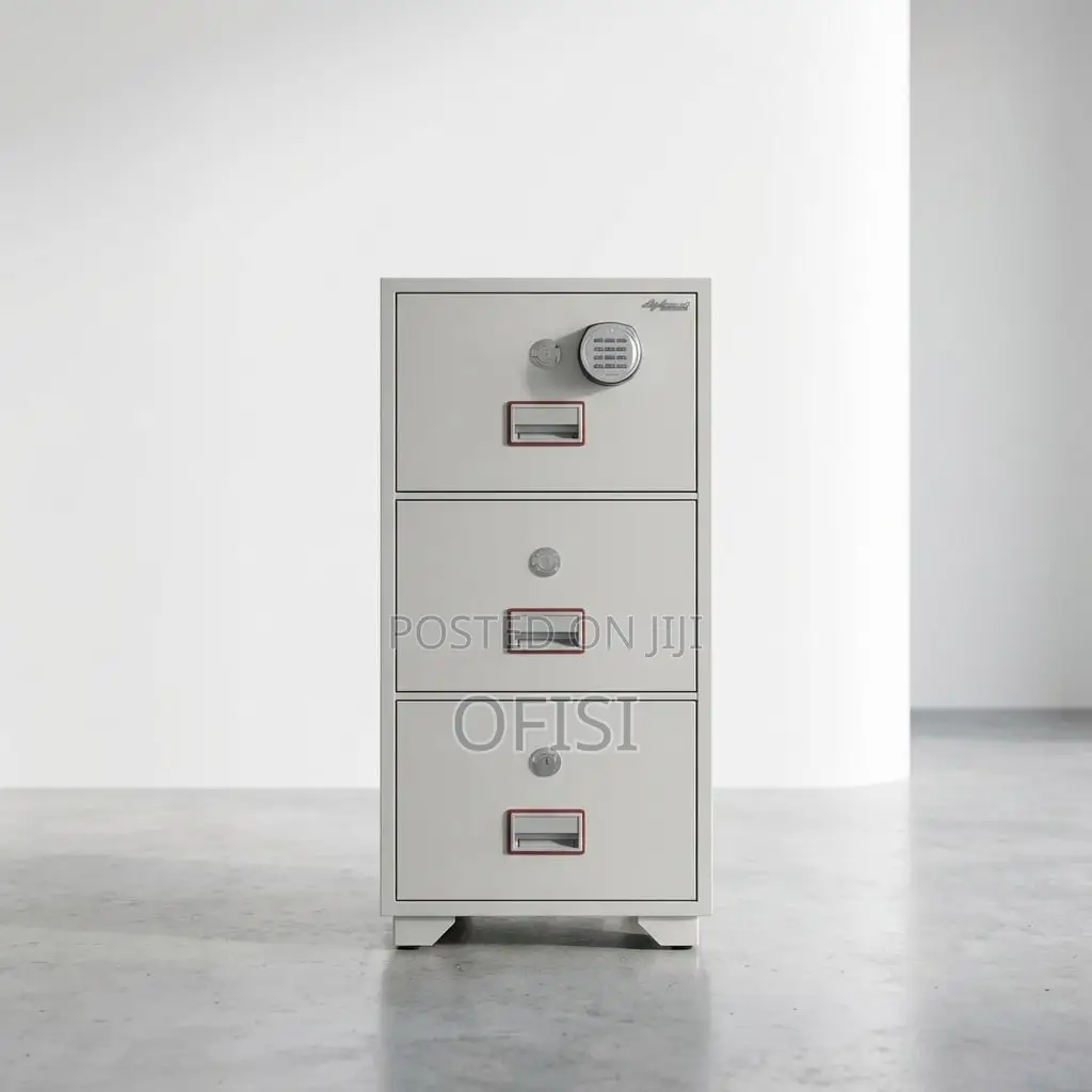 Office Cabinet; 3 Drawer Metallic Digital Lock Office Cabinet