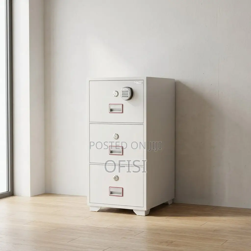 Office Cabinet; 3 Drawer Metallic Digital Lock Office Cabinet