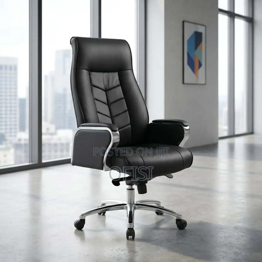 Office Chair; Ergonomic Executive Leather Office Chair
