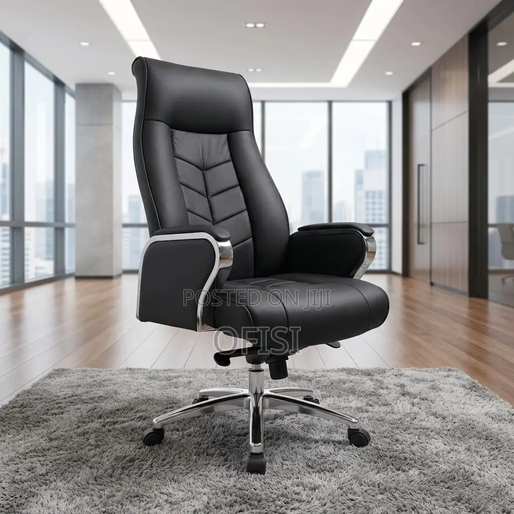 Office Chair; Ergonomic Executive Leather Office Chair