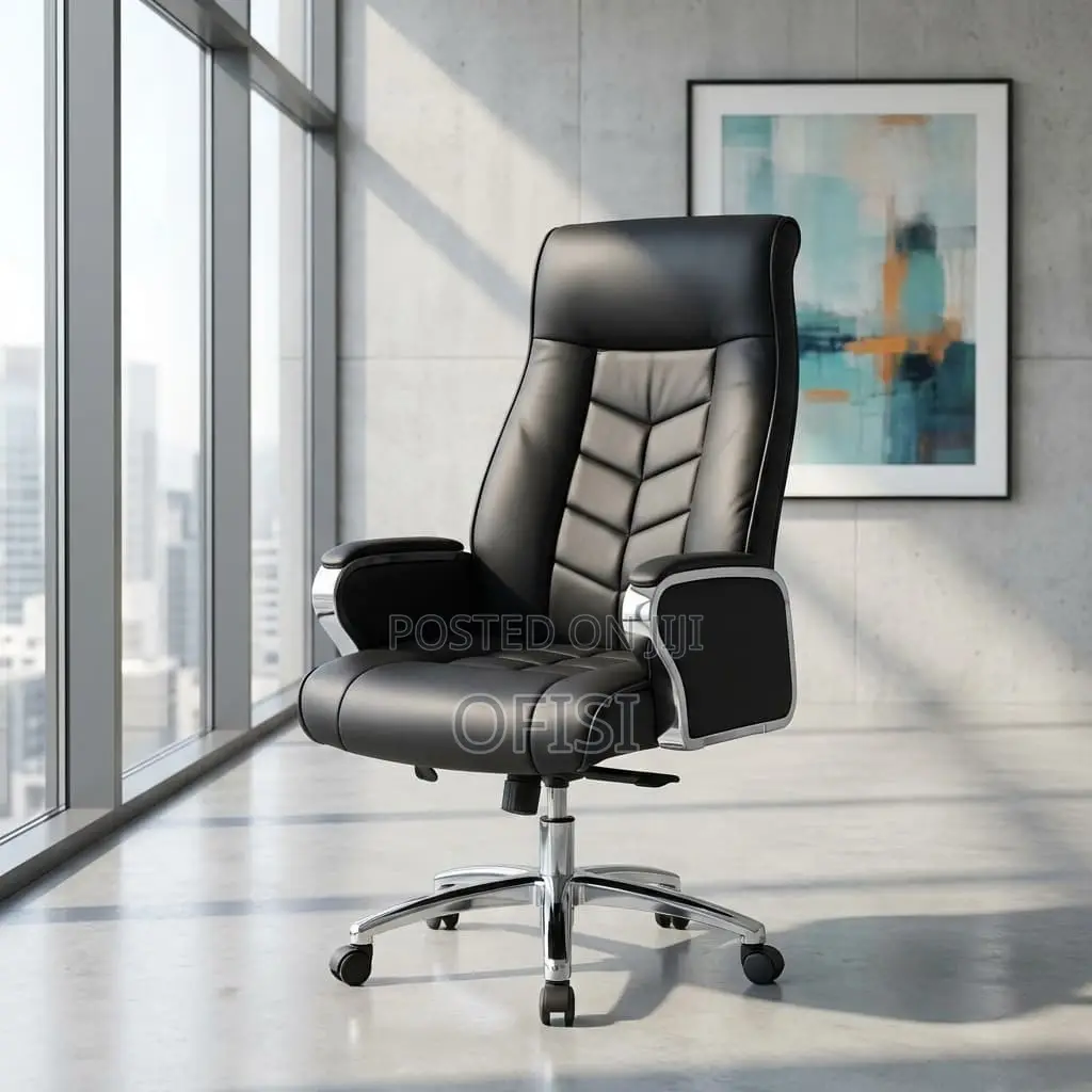 Office Chair; Ergonomic Executive Leather Office Chair