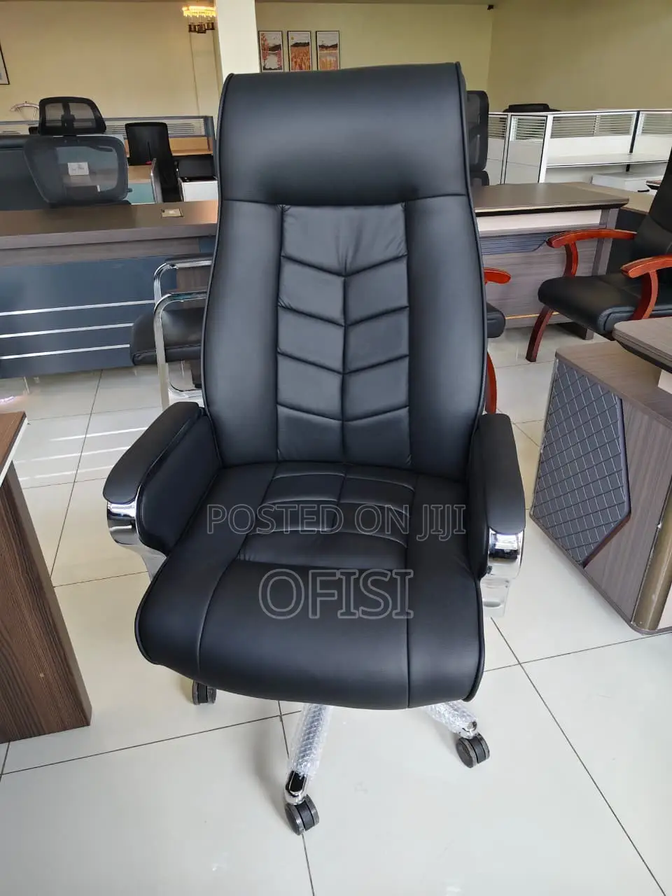 Office Chair; Ergonomic Executive Leather Office Chair