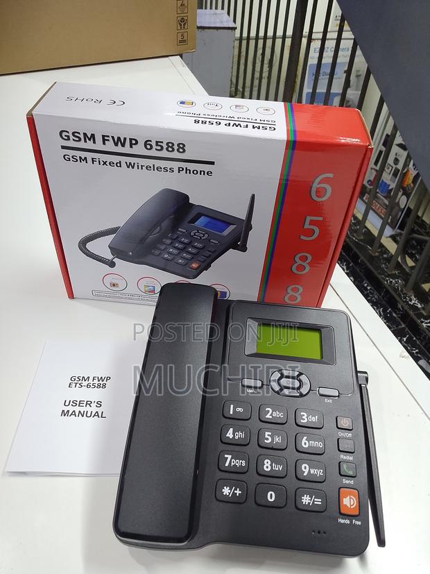 New GSM Office /Home Deskphone Black Deskphone - thumbnail 2