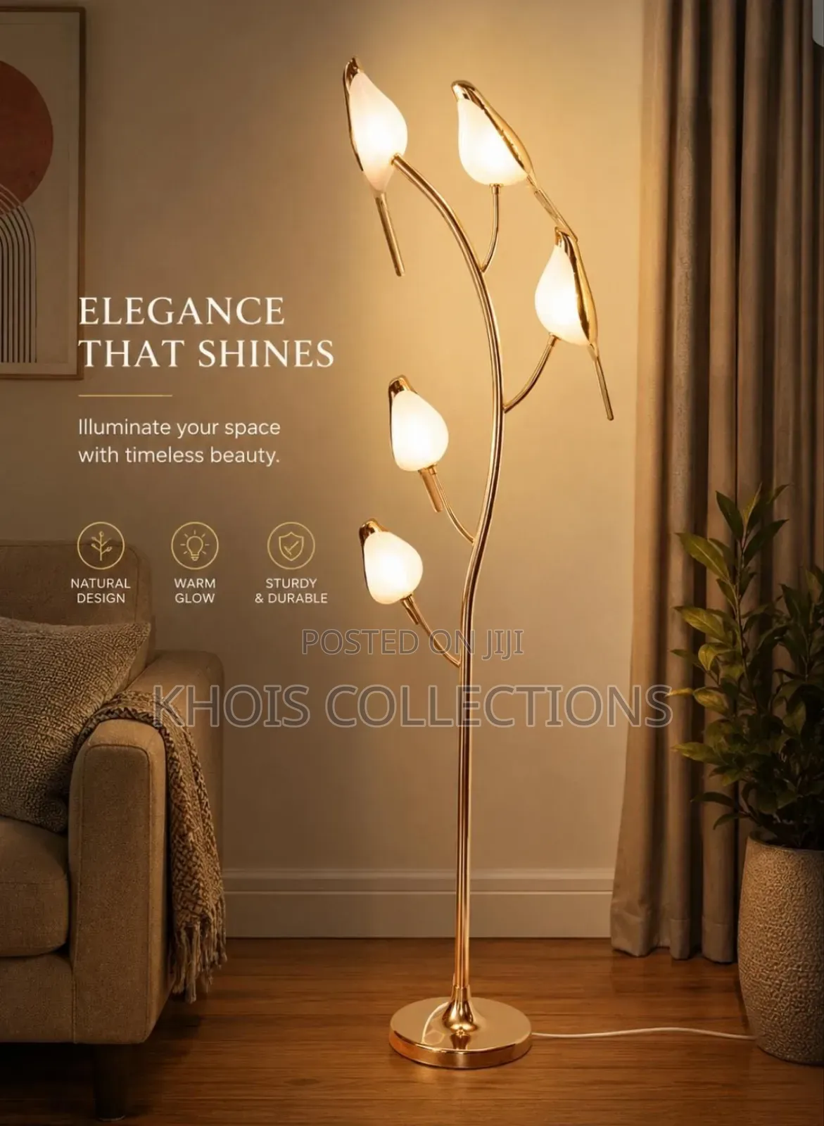 Elegant Bird Themed Floor Lamp