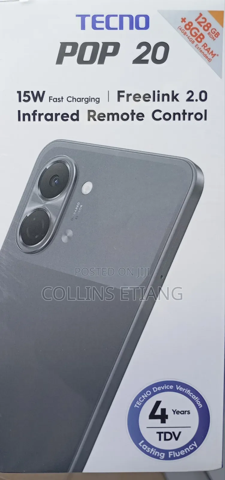 New Tecno Pop 20 128 GB Black