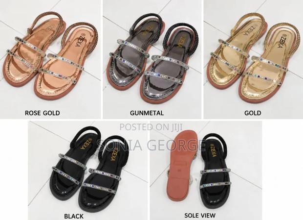 Ladies Leather Flat Shoes - thumbnail 3