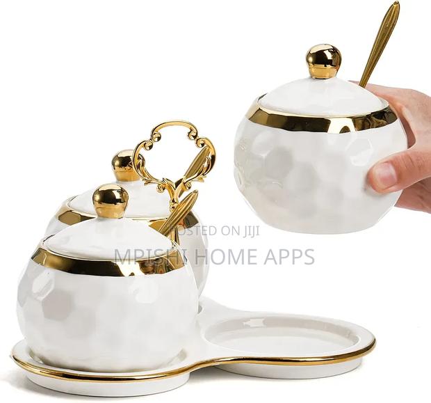 3 in 1 Sugar Canisters With Triangle Shape Stand - thumbnail 4