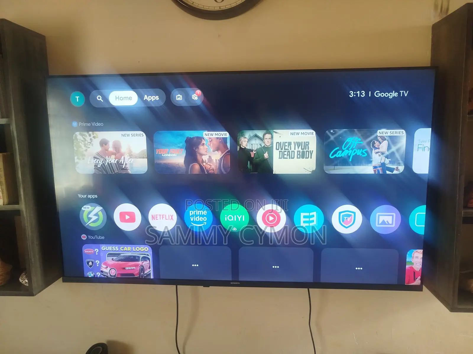 Skyworth 55” Qled Frameless Uhd Google Tv, Bluetooth, Voice Control