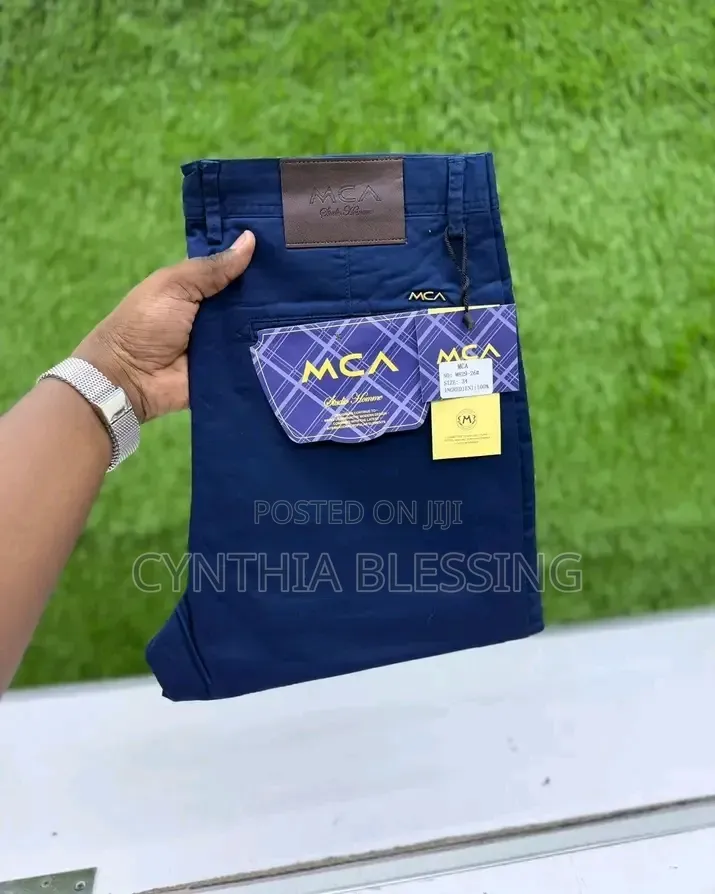 Blue Cargo Trousers for Men