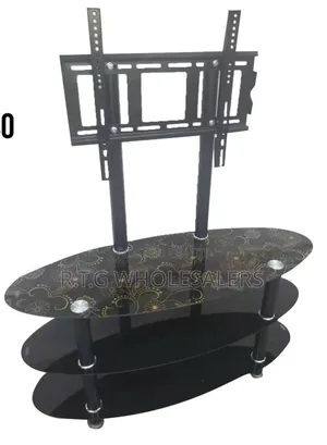 Modern Tempered Glass Tv Stand With Tv Mount
