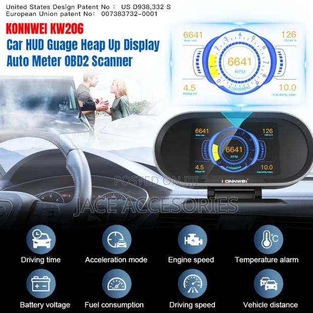 Konnwei on Board Computer Obd 2, Speedometer - thumbnail 2