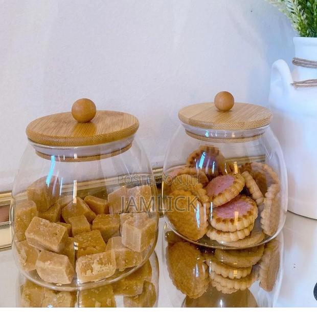 600ml Glass Storage Jar With Airtight Bamboo Lid - Rb