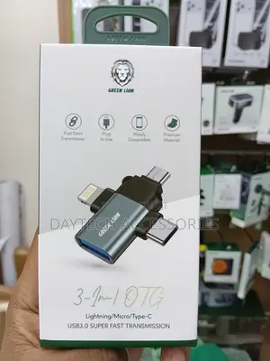 Green Lion 3 in 1 ( Lightning / Micro / Type-C ) Otg Adapter.