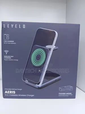 Levelo Aeris 3-in-1 Foldable Wireles Magsafe Charger 15w Fast Charging