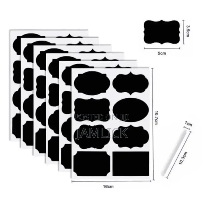 80 Pantry Sticker Labels + 1 Marker Pen