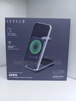 Levelo Aeris 3-in-1 Foldable Wireless Charger - Cloudy Gray