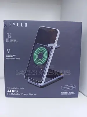Levelo Aeris 3-in-1 Foldable Wireless Charger - Cloudy Gray