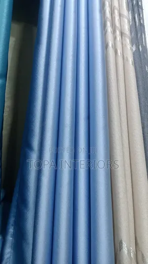 Blue Line Blackout Curtains for Home Decoration and Privacy