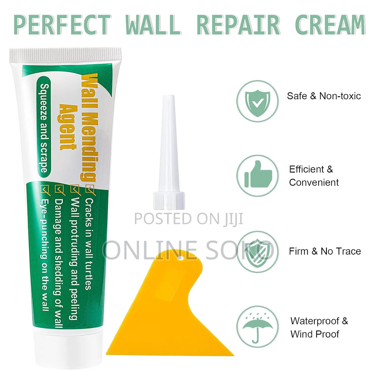 Wall Repair Paste Kit 100g–Quick Dry Drywall Crack Filler With Scraper