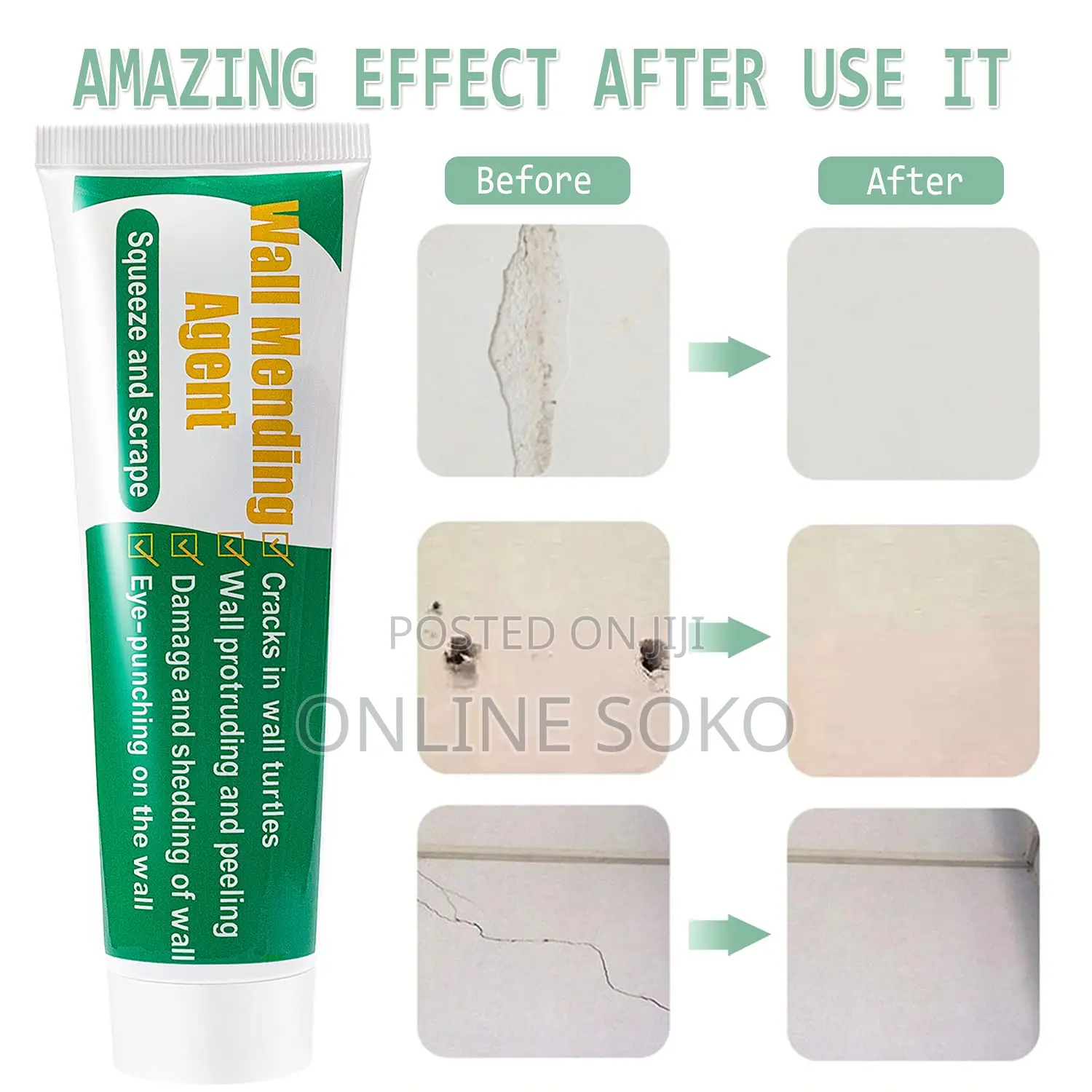Wall Repair Paste Kit 100g–Quick Dry Drywall Crack Filler With Scraper